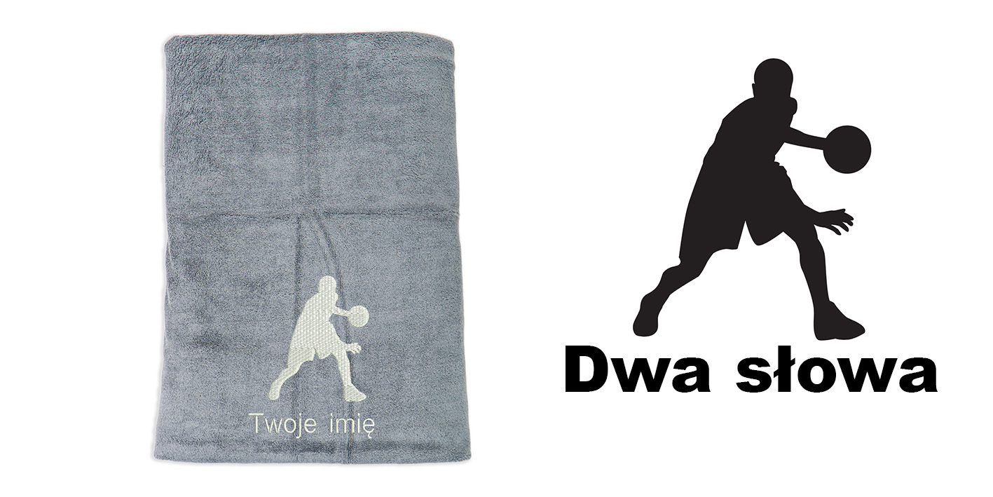 Ręcznik szybkoschnący koszykówka z własnym haftem